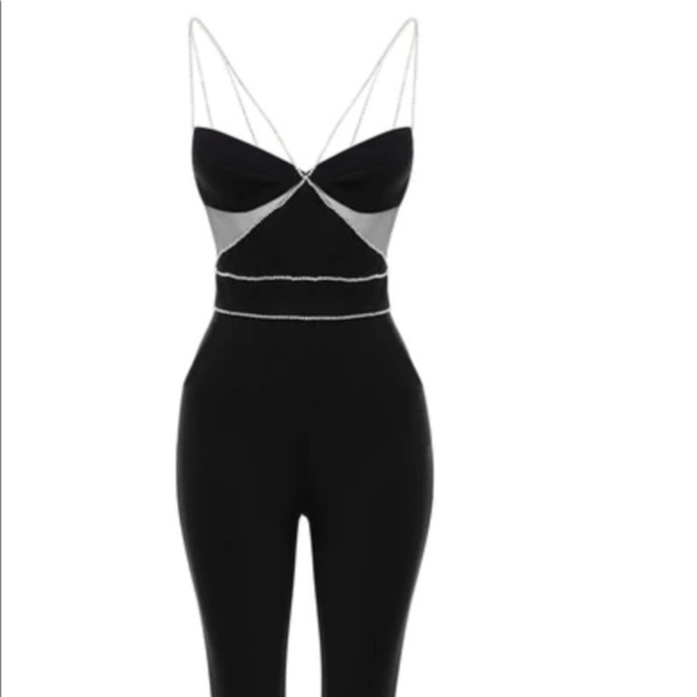 Heiress Beverly Hills Diamanté Jumpsuit Size XS